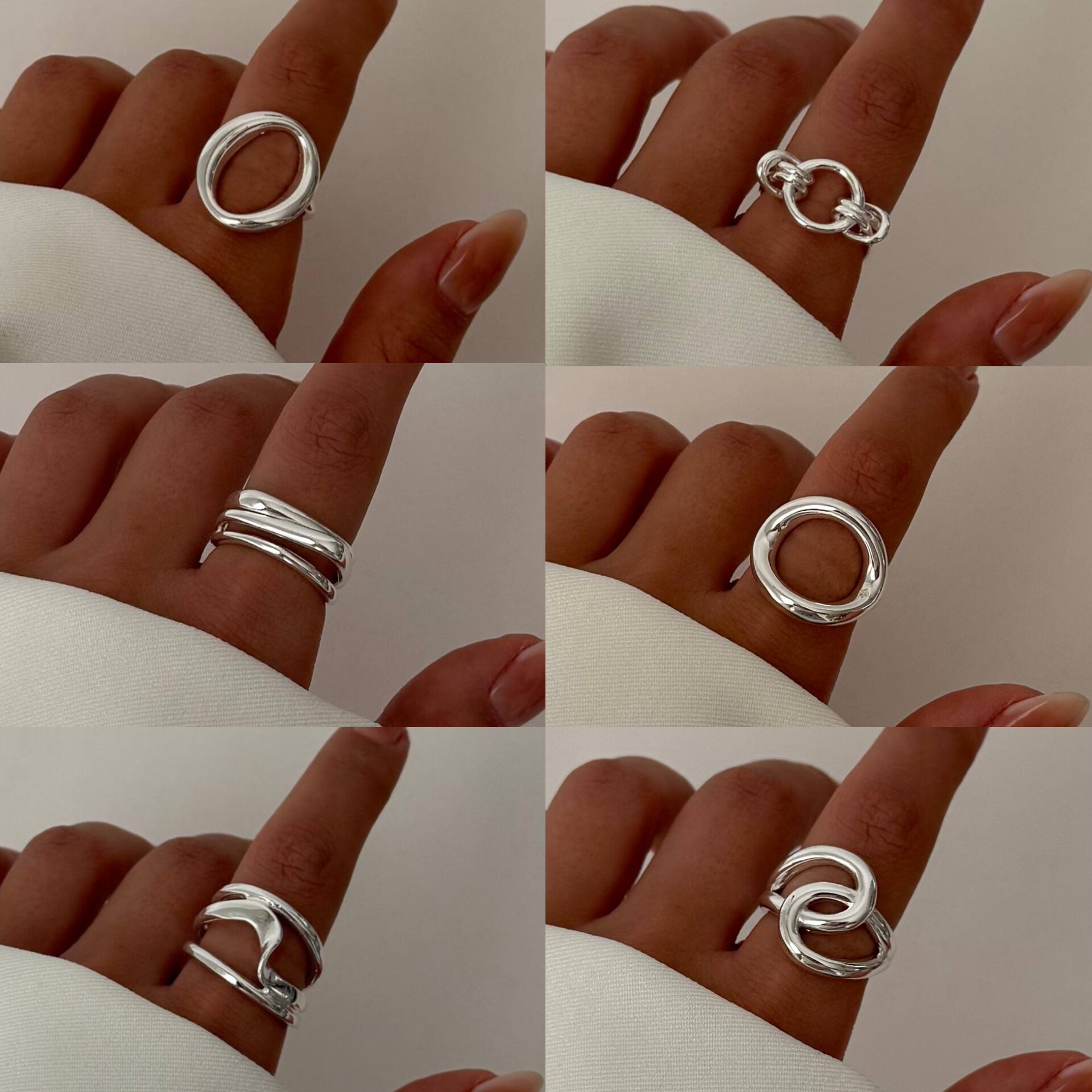 انگشتر تکی آبکاری نقره - کد3302۶